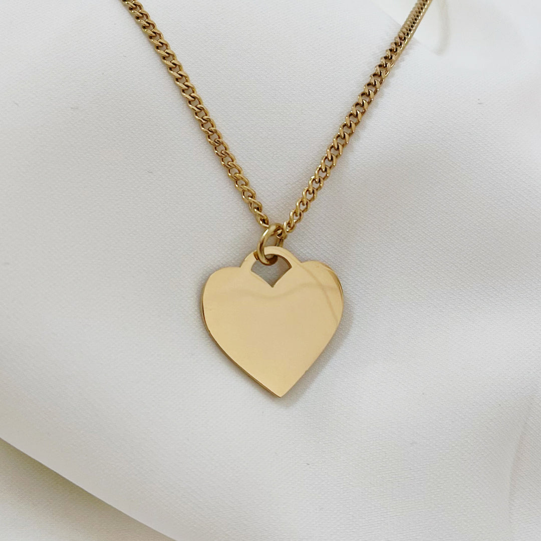 Thick Heart Engravable necklace