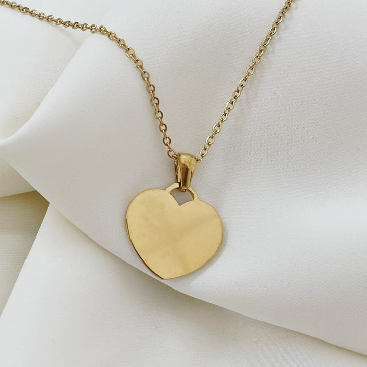 Big heart engravable necklace