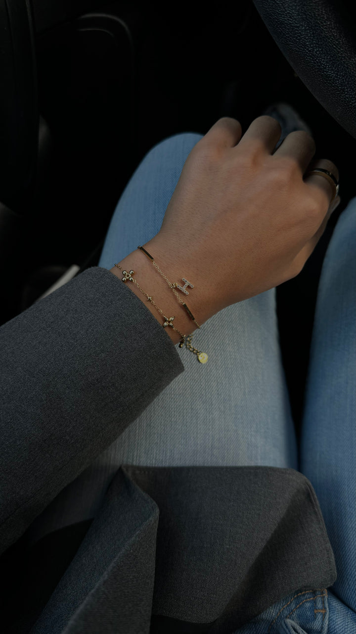 Zilan initial bracelet