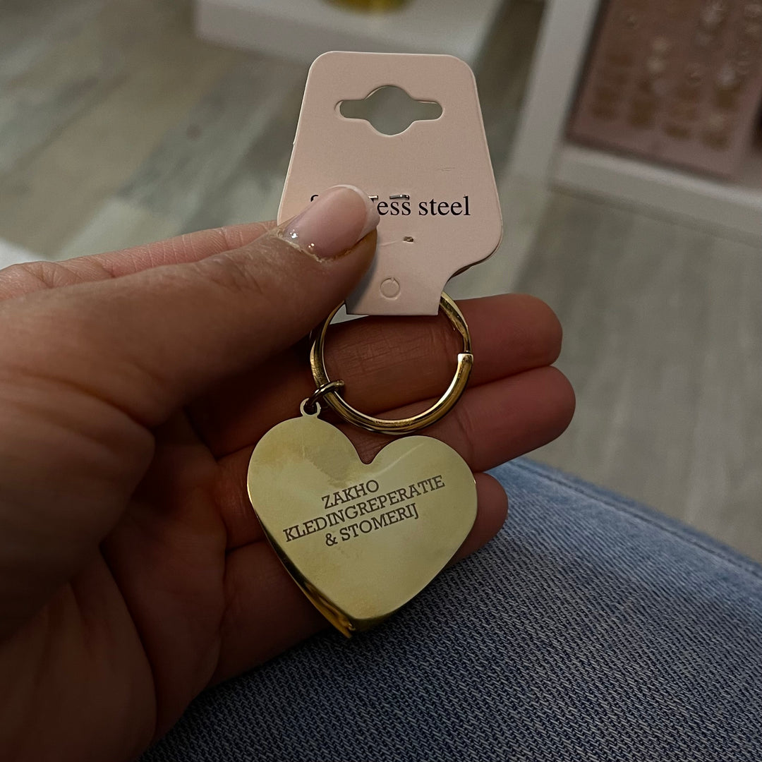 Key chain engravable gold