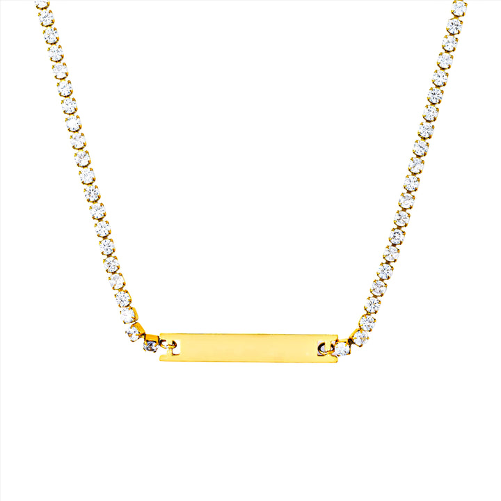 Tennis engravable necklace