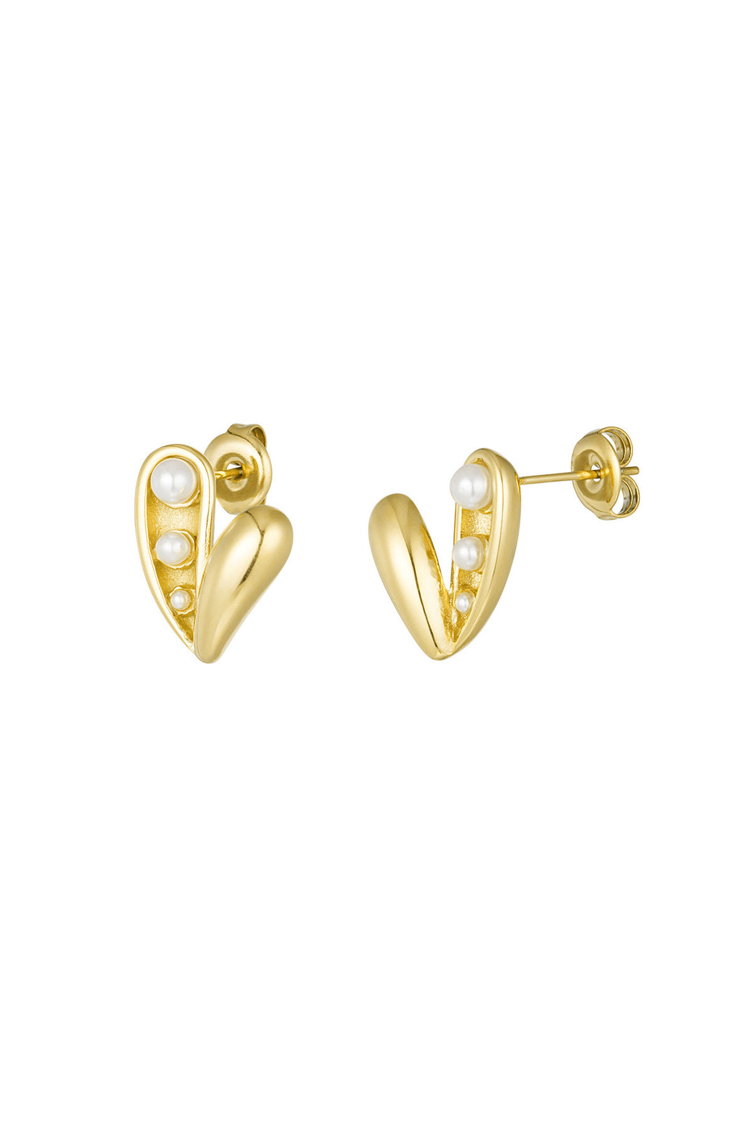Open Pearl stud earrings