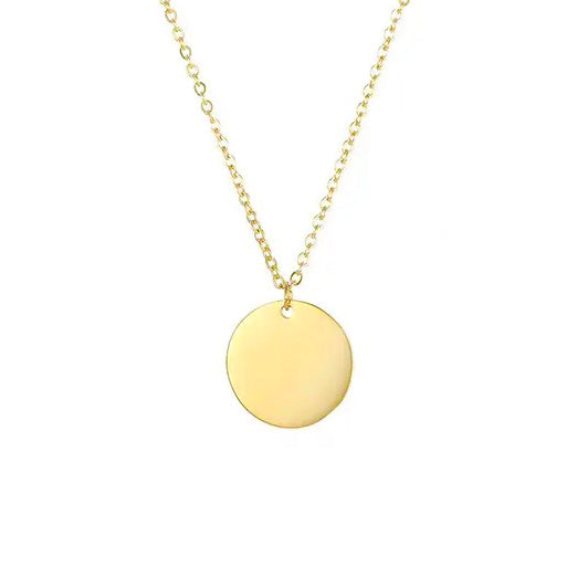 Round engravable necklace