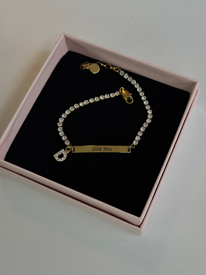 Tennis engravable bracelet