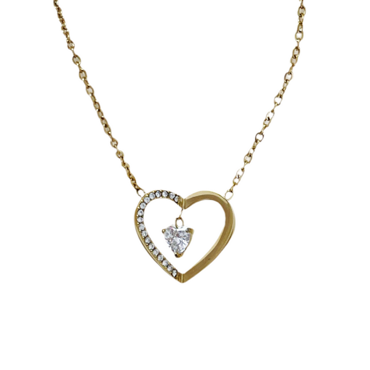 Heart necklace gold