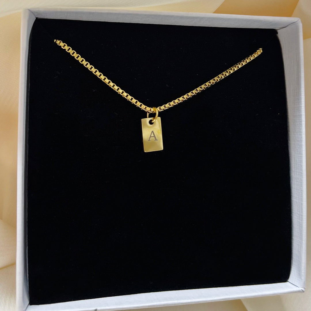 Mini bar engravable necklace