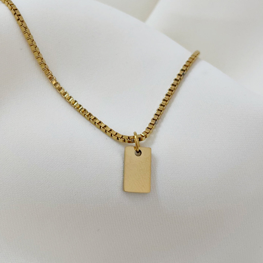 Mini bar engravable necklace