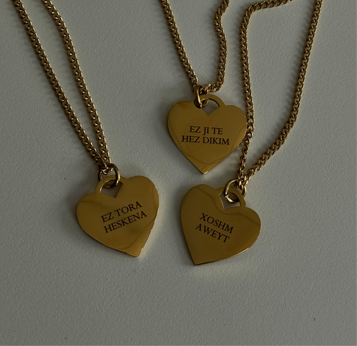 Thick Heart Engravable necklace