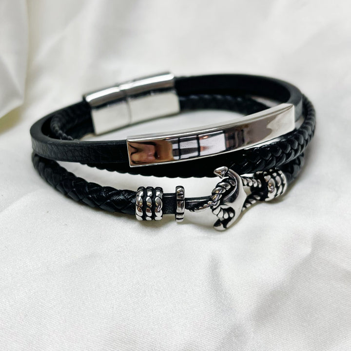 Silver men bracelet