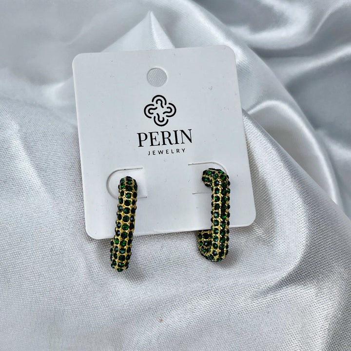 Farah earrings green