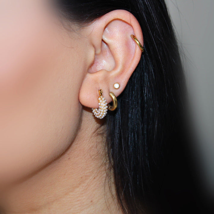 Avena earrings gold mini